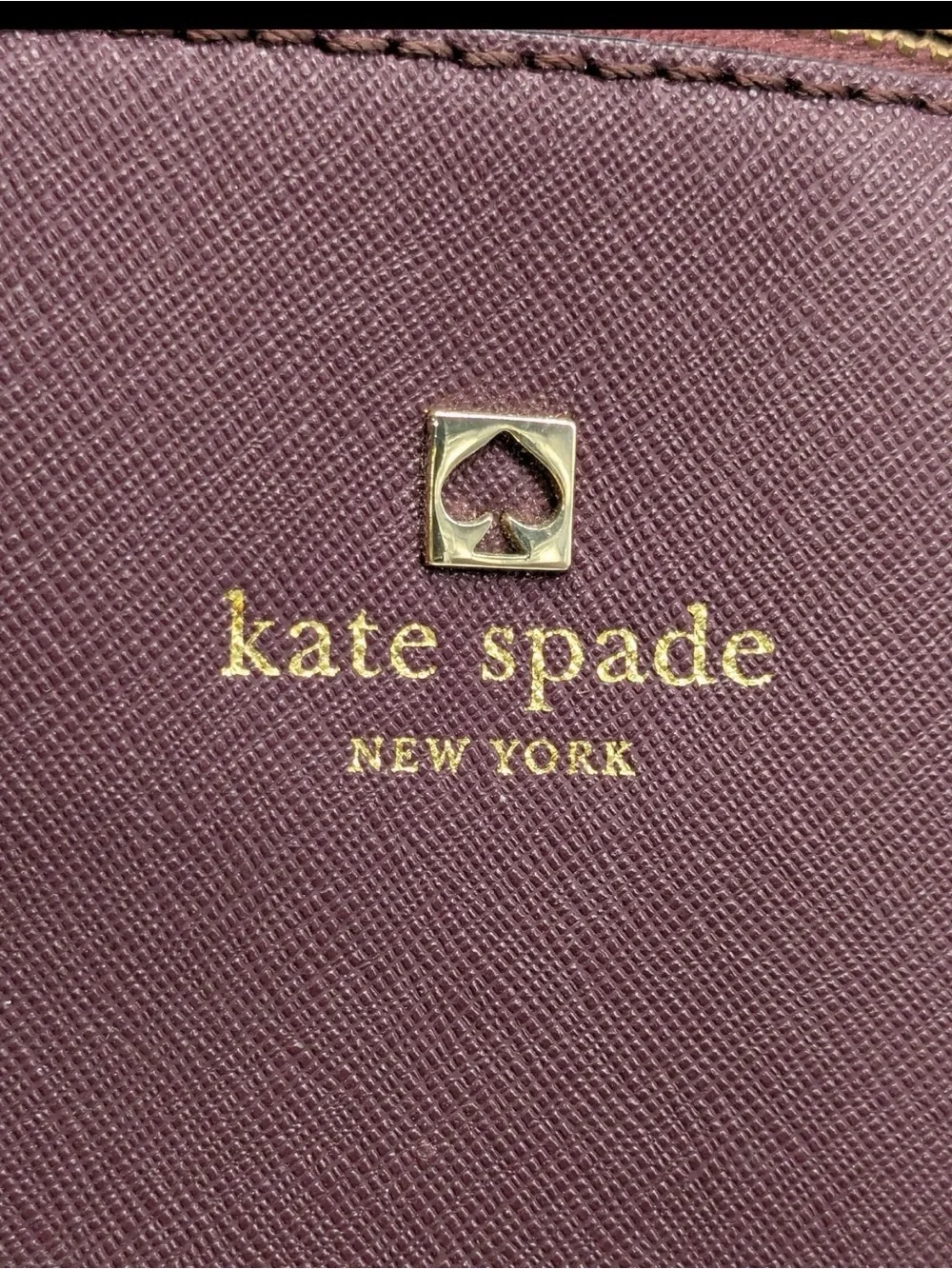 kate spade Plum-Red Dome Satchel with Gold Hardware